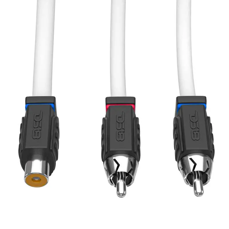 Ds18 Marine Grade Tinned Copper Ofc Rca Wires 1 Female To 2 Male Splitter 1
