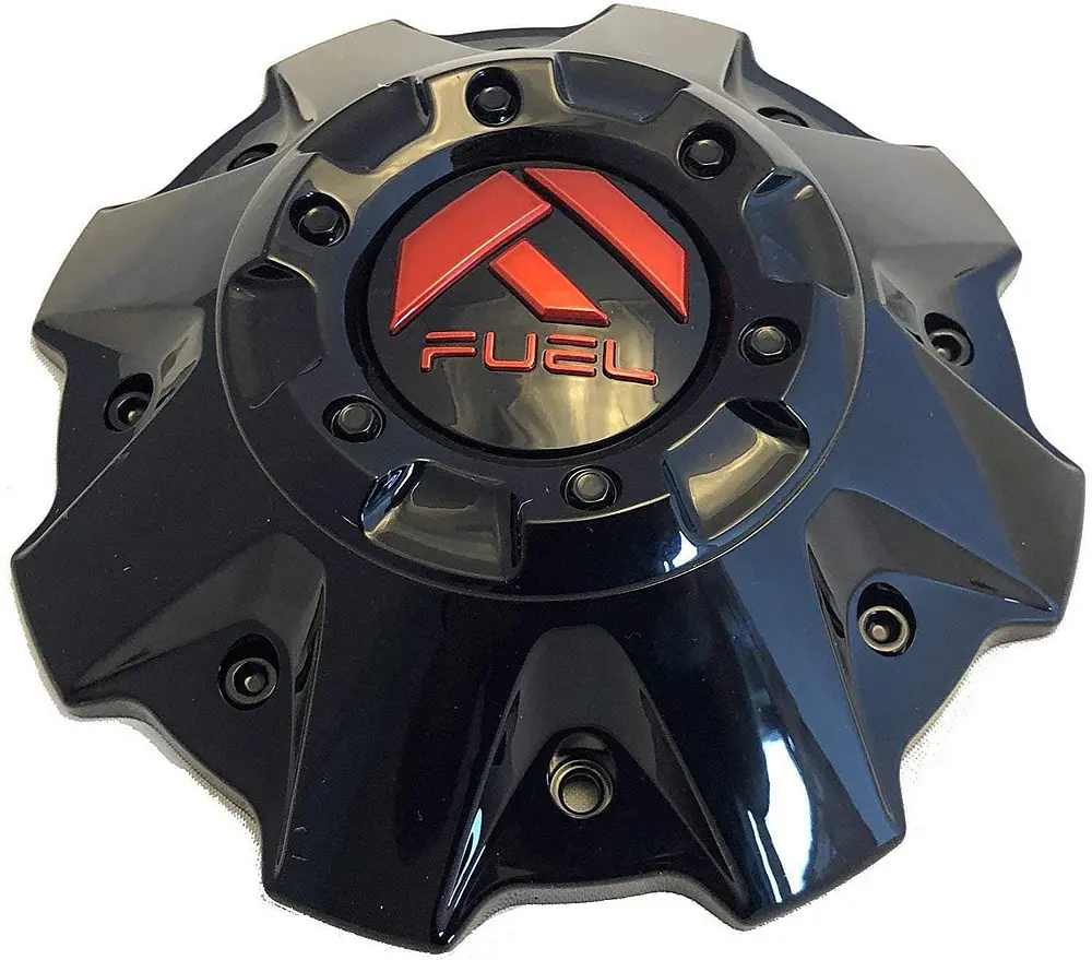 Fuel Gl-Blk/Red Cov Cap 5/6Lug-Blk Rivet - 1001-63Gbq 1