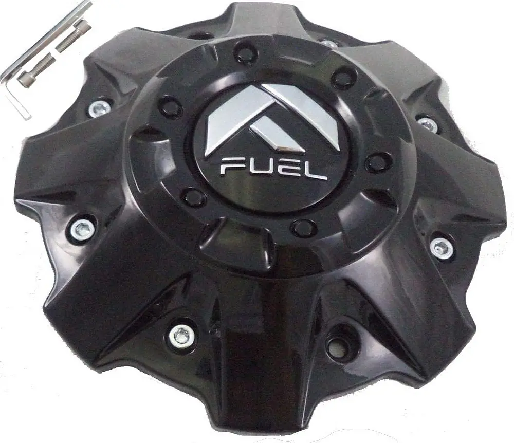 Fuel 5/6 Lug Gl-Blk Cap (Flat Bottom) - 1001-81Gb 1