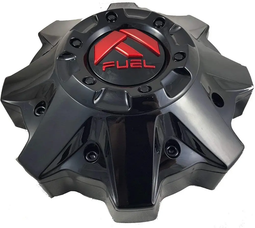 Fuel 8Lug Cap- Gloss Black/Red - 1002-53Gbq 1