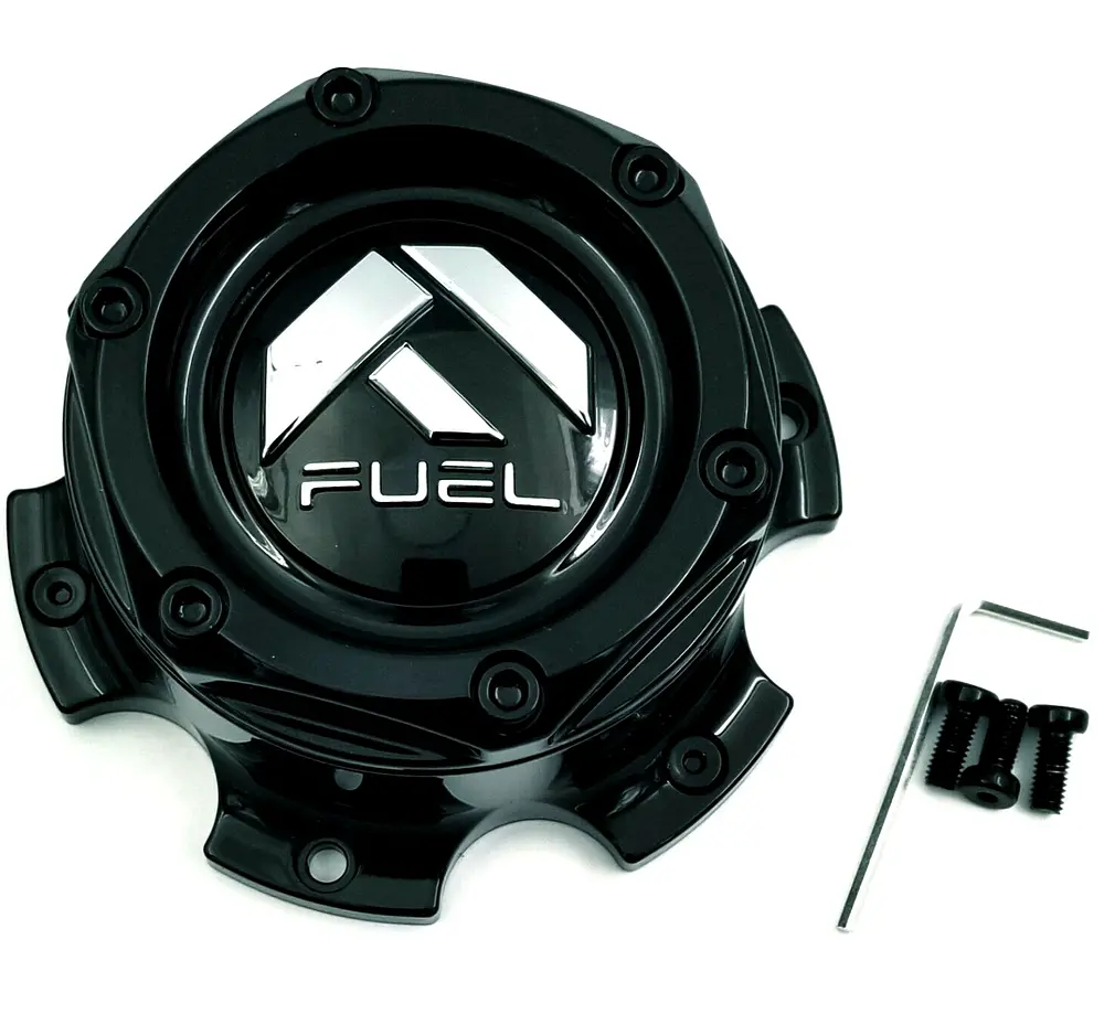 Fuel Dually 10X225 Front Cap-Gloss Blk - 1004-62Gb 1