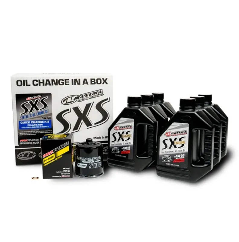 Maxima Sxs Polaris Rzr Pro R Quick Change Kit W/Full Synthetic 5W50 Engine Oil/Filter/Hardware 1