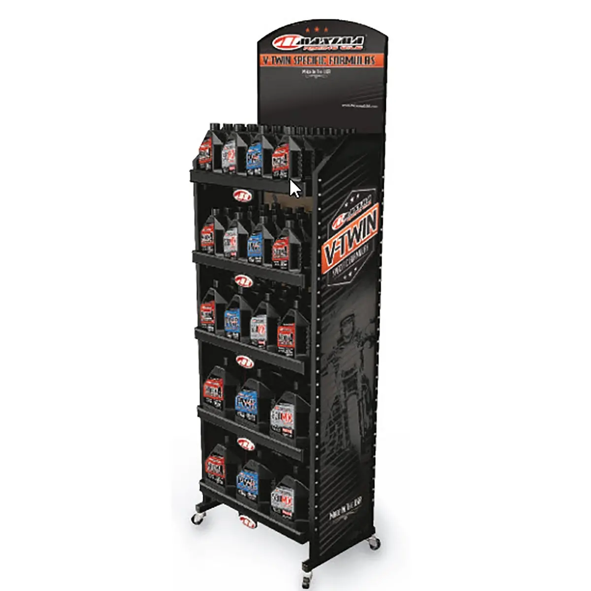 Maxima V-Twin Metal Floor Display, 5-Shelf - 10-10100 1