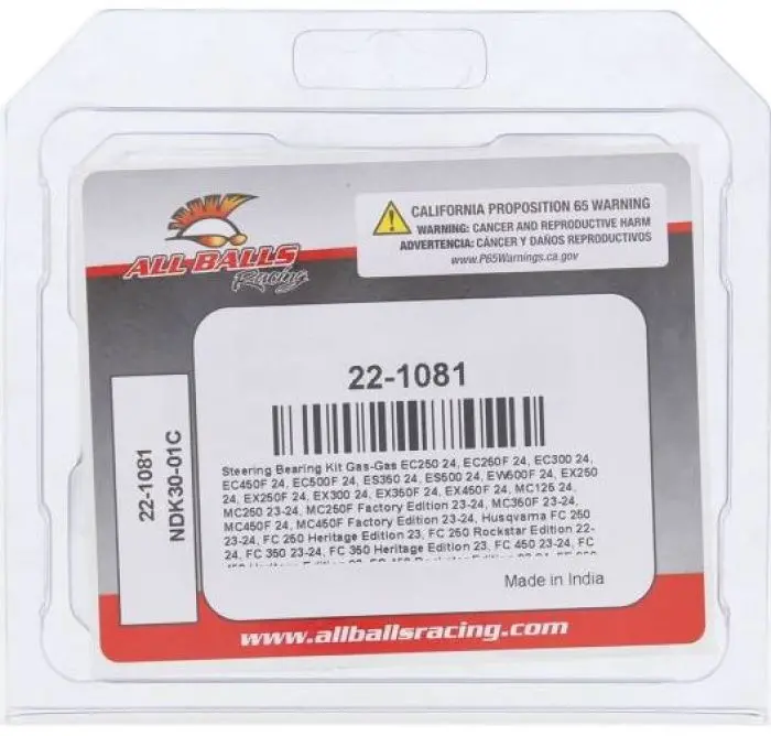 All Balls Racing Steering Bearing Kit - 22-1081 1