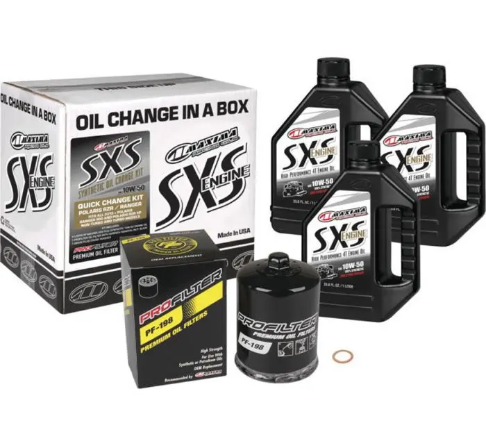 Sxs Quick Change Kit 5W50 Synthetic W/ Black Filter - 90-189013 1