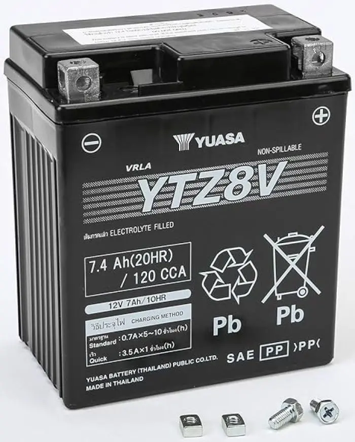 Ytz8v Factory Activated Maintenance Free 12 Volt Battery - Yuam728zv 1