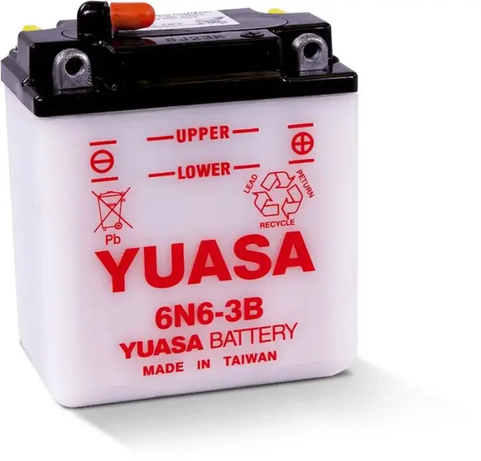 Conventional 6N6-3B 6 Volt Battery - Yuam2660b 1