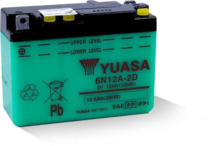Conventional 6N12a-2D 6 Volt Battery - Yuam2612d 1