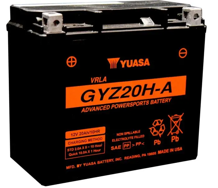 Yuasa Gyz20ha Factory Activated Battery - Yuam720gha 1