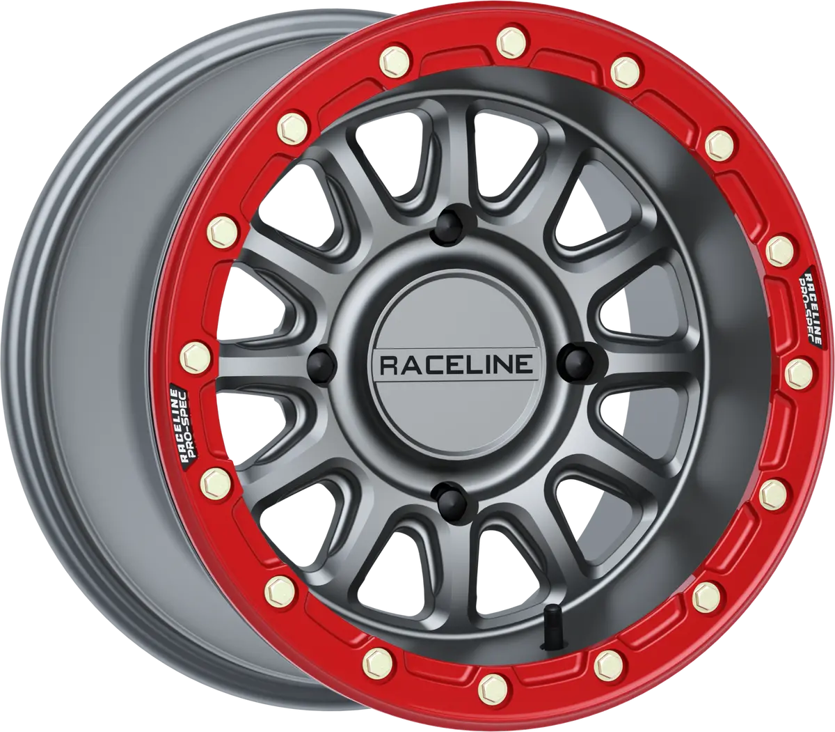 Alpha Wheel 4/156 Gunmetal/Red 15X7 (+10Mm) - 570-2129 1