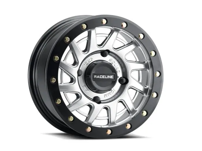 Raceline Squad Hyper Silver W/ Black Ring 15X7 4X156 +10 - A12sb-57056+10 1