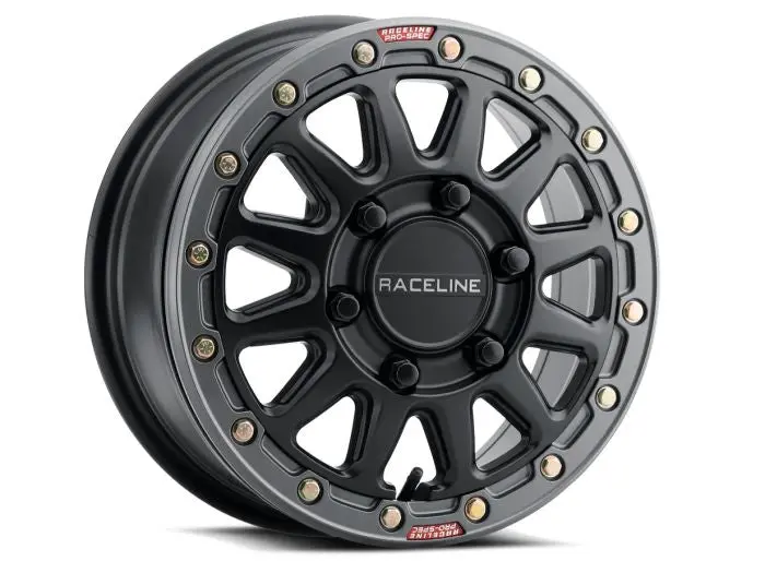 Raceline Alpha Black W/Gunmetal Ring 15X10 4X137 +10 - A14bg-51037+10 1