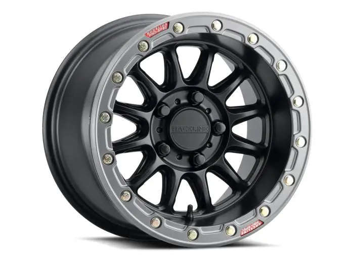 Raceline Alpha Black W/Gunmetal Ring 15X10 6X139.7 +25 - A14bg-51060+25 1