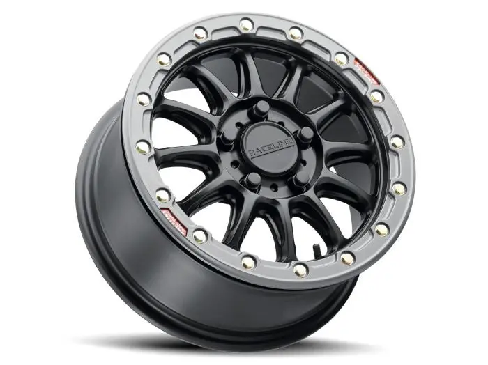 Raceline Alpha Black W/Gunmetal Ring 15X7 5X114.3 +53 - A14bg-57012+53 1