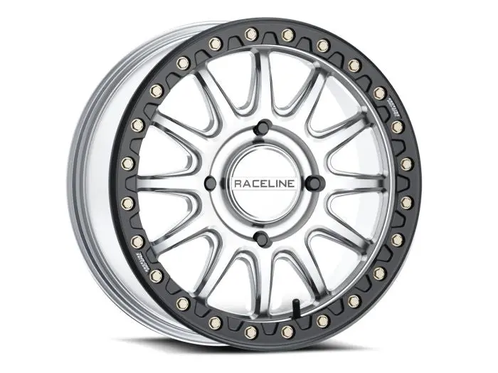 Raceline Alpha Hyper Silver W/ Blk Ring 15X10 4X137 +10 - A14sb-51037+10 1