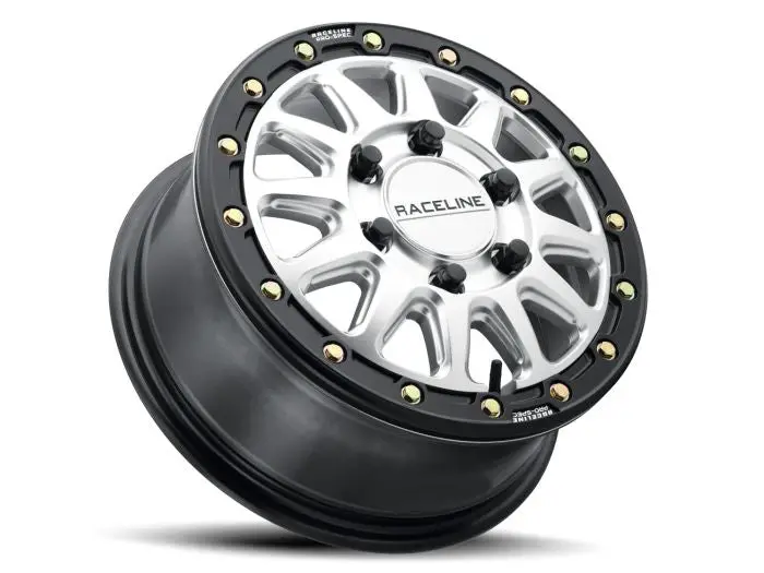 Raceline Alpha Hyper Silver W/ Blk Ring 17X7 5X114.3 +40 - A14sb-77012+40 1