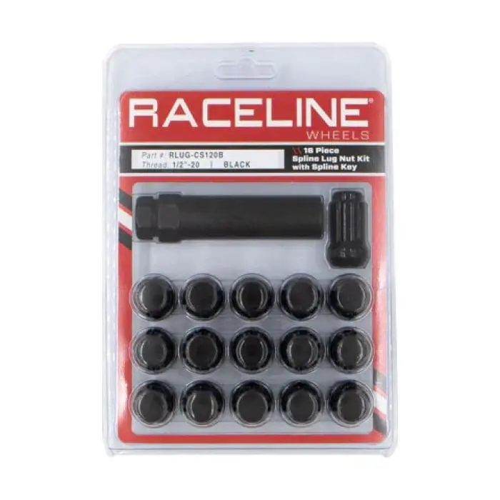 16Pk 1/2 X 20 Spline Blk Cs Pack W/ Key - Rlug-Cs120b 1
