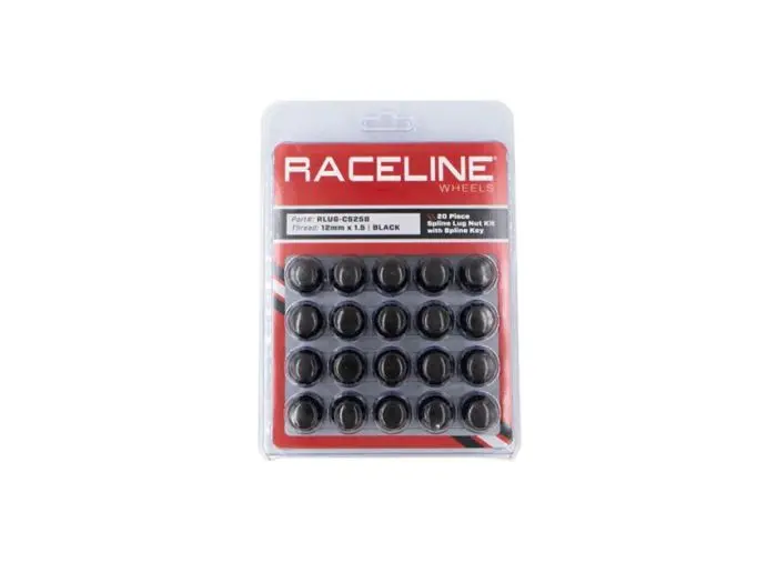 20Pk 12X1.5 Spline Blk Cs Pack - Rlug-Cs25b 1
