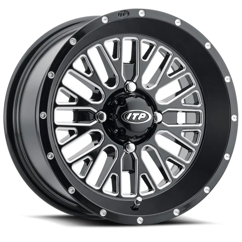 Itp Momentum 24X6.5 / 4X156 Bp / 10Mm Offset Black W/ Milled Accents Wheel 1