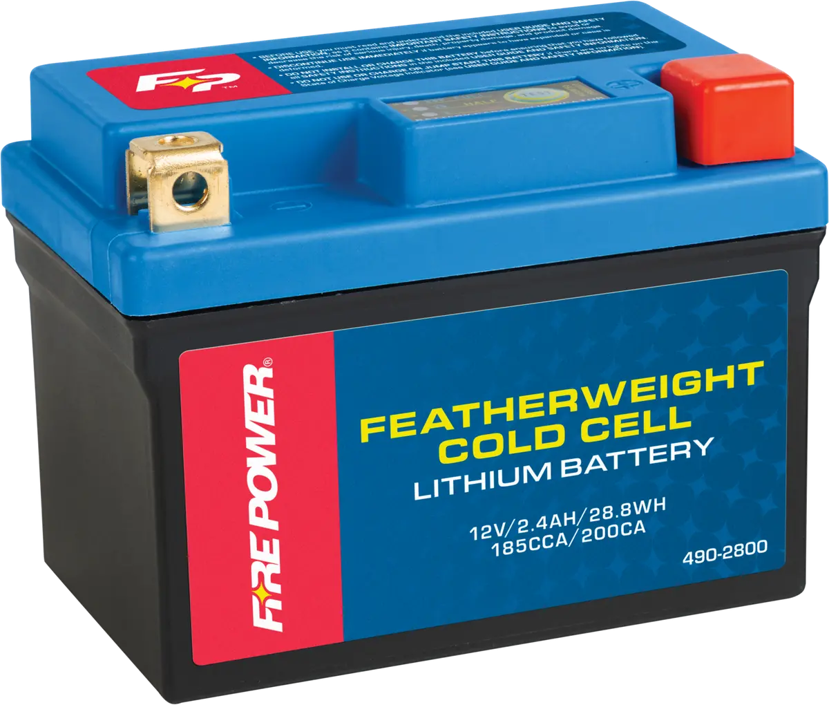 Coldweather Lithium Battery 185 Cca Hjtz7s-Fp-B-C - 490-2800 1