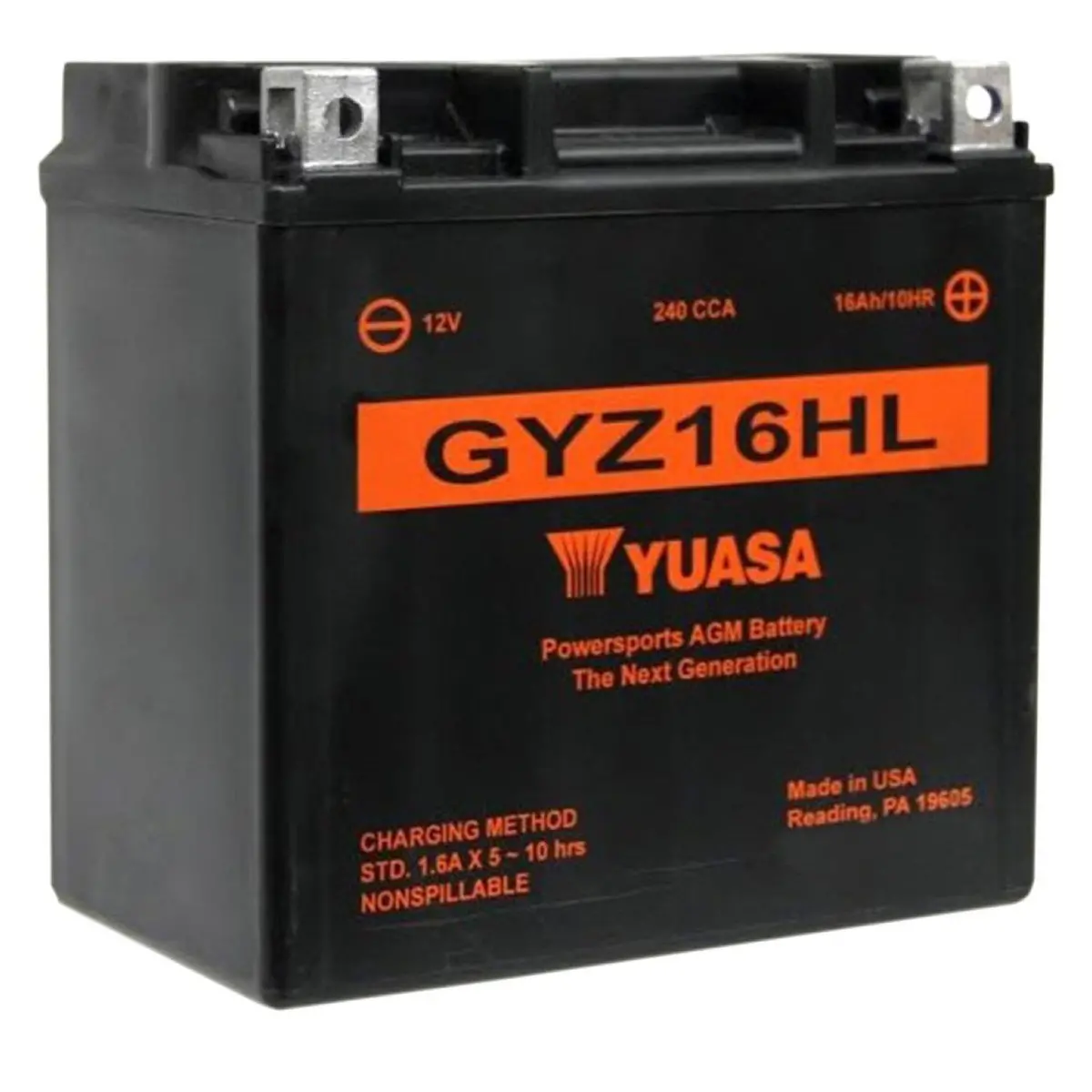 Yuasa Gyz16hl Factory Activated, Maintenance Free - Yuam716ghl 1