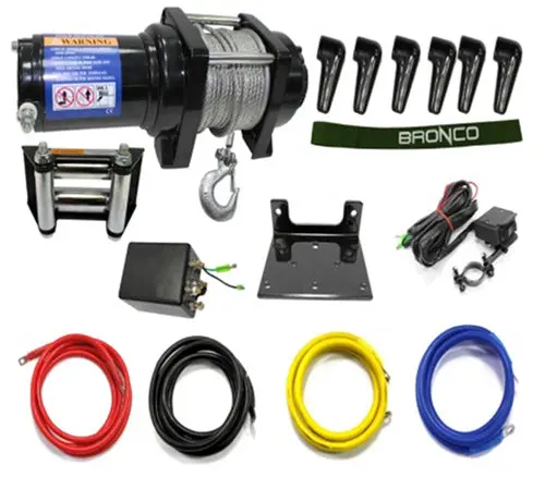 Bronco 2500 Lb Winch,Steel Cable - Ac-12015 1