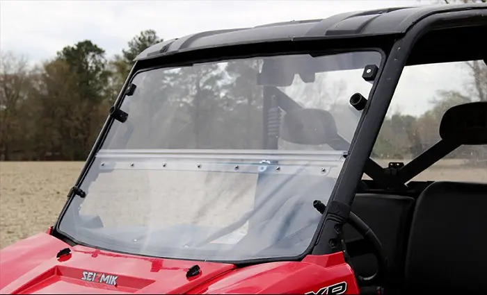 Windshield-Versa-Fold Polycarbonate Fits 1.75" Round Tube - 50-23079Kit 1