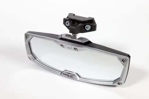 Halo-Ra Cast Rear View Mirror W/Cast Aluminum Bezel Rzr Pro Xp - 56-18002 1