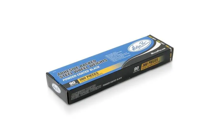 Wheel Weights, Steel, Black, 90Oz Box, 360-1/4Oz Segments - 08-0453 1