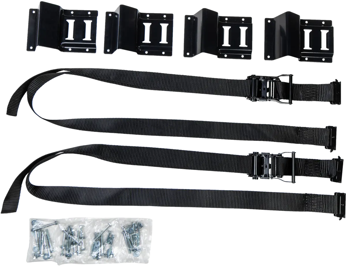 Wheel Chock And Strap Kit Black 2Pcs - 29-14003 1