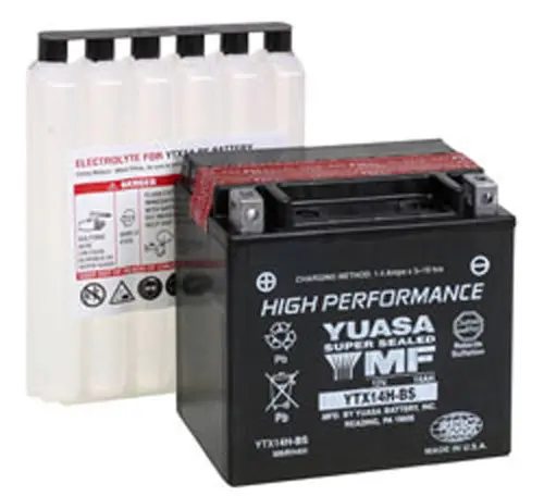 Yuasa Ytx14h-Bs H-Performance Mf Battery - Yuam6rh4h 1