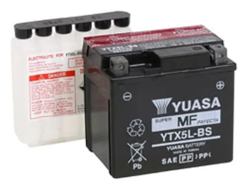 Yuasa Ytx5l-Bs Maintenance Free 12 Volt Battery - Yuam32x5b 1