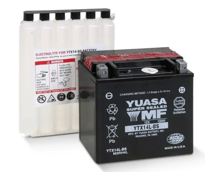 Yuasa Ytx14l-Bs Maintenance Free 12 Volt Battery - Yuam3rh4l 1
