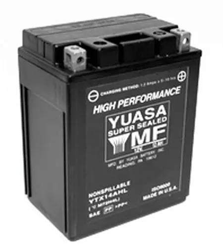 Yuasa Ytx14ahl Factory Activated Maintenance Free 12 Volt Batt - Yuam72h4l 1
