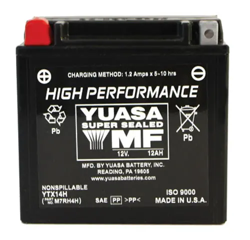 Yuasa Ytx14h Factory Activated Maintenance Free 12 Volt Bat - Yuam7rh4h 1
