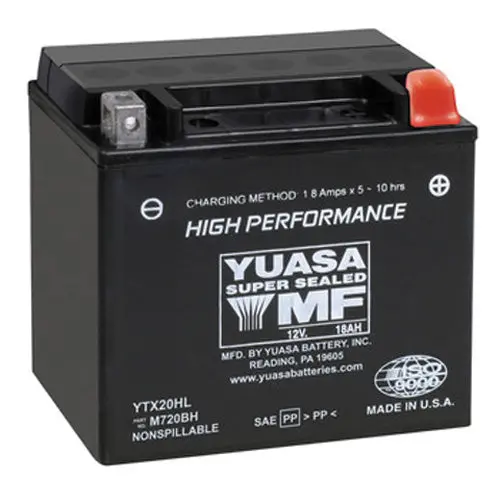 Yuasa Ytx20hl Factory Activated Maintenance Free 12 Volt Batt - Yuam720bh 1