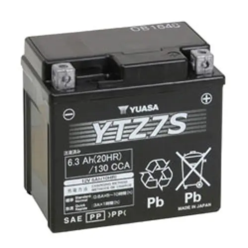 Yuasa Ytz7s Factory Activated Maintenance Free 12 Volt Battery - Yuam727zs 1