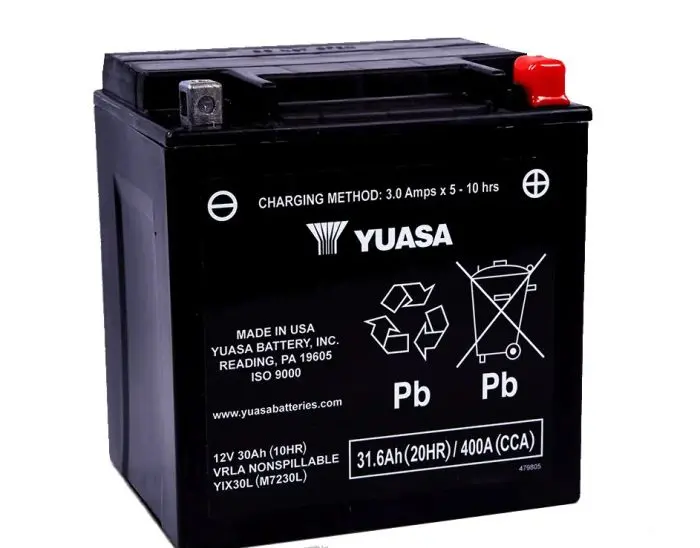 Yuasa Yix30l Factory Activated Maintenance Free 12 Volt Batt - Yuam7230l 1