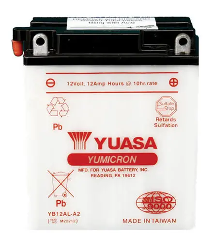 Yuasa Yb12al-A2 Yumicron-12 Volt Battery - Yuam22212 1