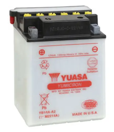 Yuasa Yb14a-A2 Yumicron-12 Volt Battery - Yuam2214aind 1