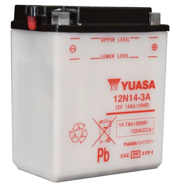 Yuasa 12N14-3A Conventional 12 Volt Battery - Yuam2241b 1