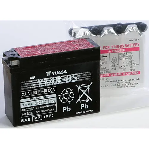 Yuasa Yt4b-Bs Maintenance Free 12 Volt Battery - Yuam62t4b 1