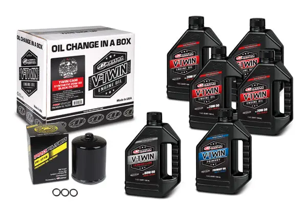 V-Twin Oil Change Kit Synthetic W/ Black Filter, Twin Cam - 90-119016Pb 1