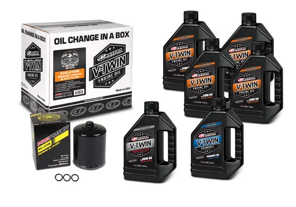V-Twin Oil Change Kit Mineral W/ Black Filter, Evolution - 90-069016Pb 1