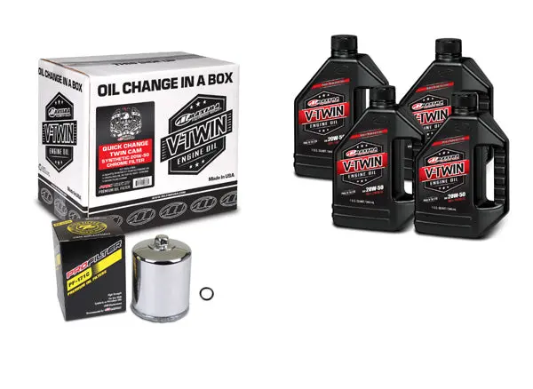 V-Twin Quick Change Kit Synthetic W/ Chrome Filter, Twin Cam - 90-119014C 1