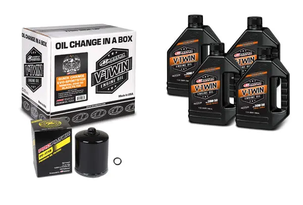 V-Twin Quick Change Kit Mineral W/ Black Filter, Evo/Sportster - 90-069014B 1