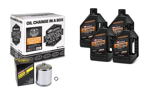 V-Twin Quick Change Kit Mineral W/ Chrome Filter, Evo/Sportste - 90-069014C 1