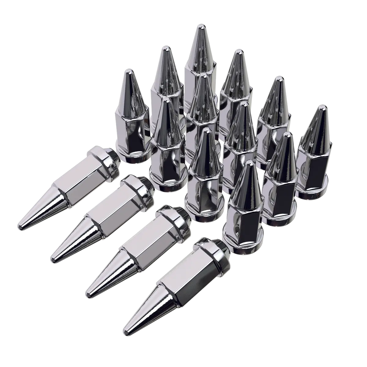 12Mmx1.50 Rh Spline Kit Spike - Chrome - Df-54015Spk 1