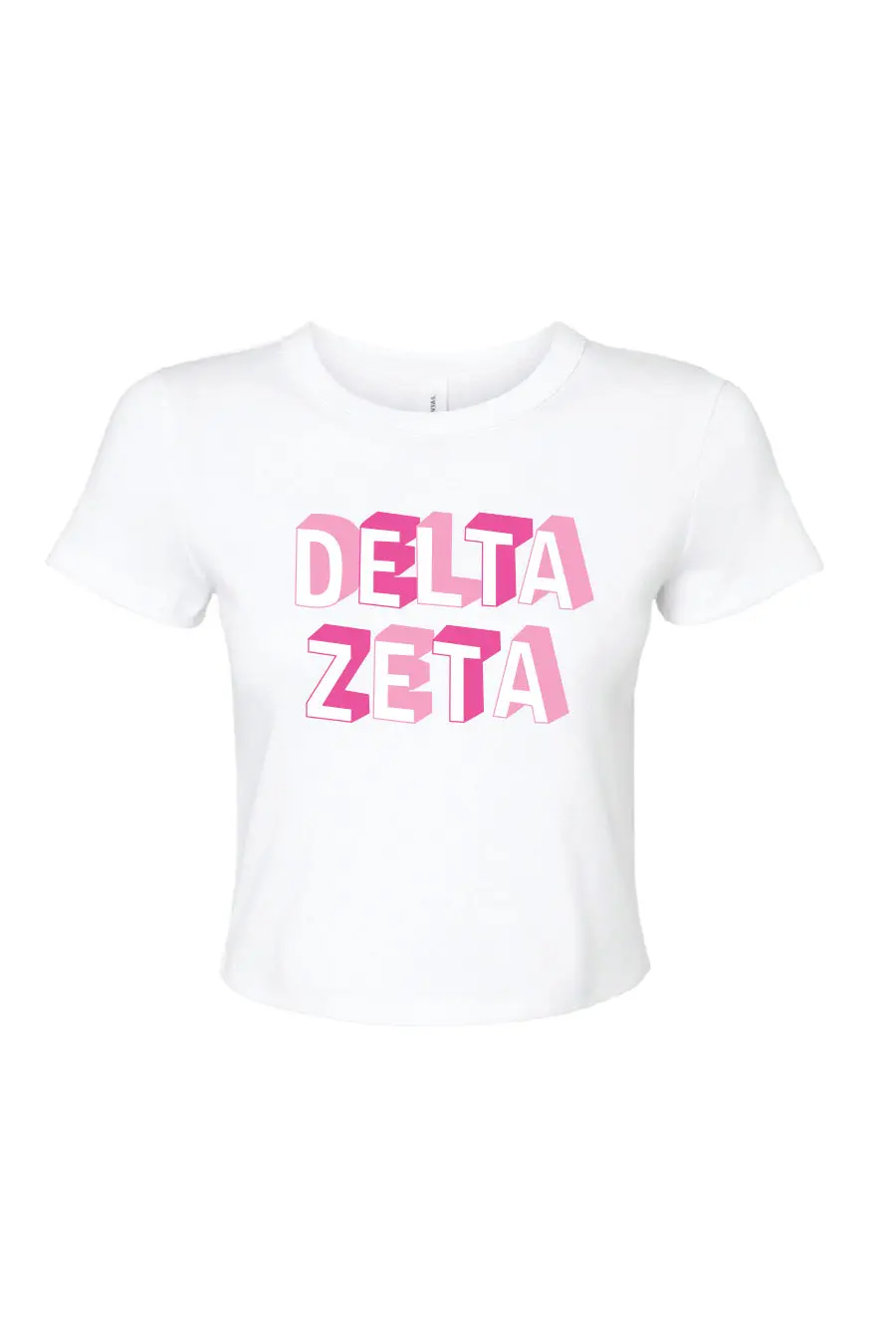 Pink Block Crop Tee 1