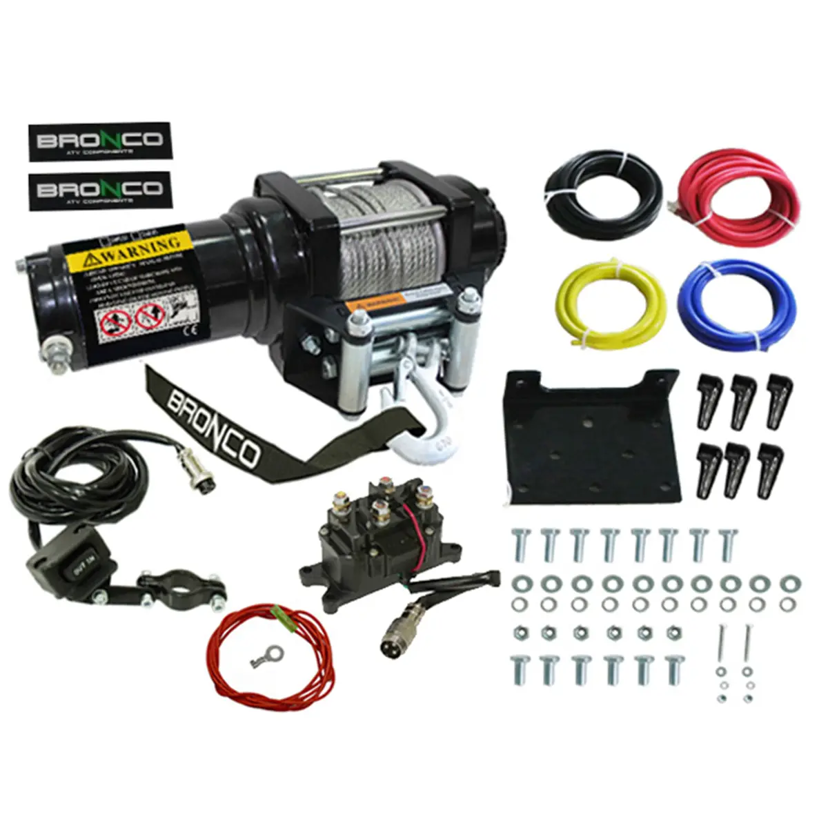 Bronco 3500 Lb Winch Steel Cable - Ac-12017 1